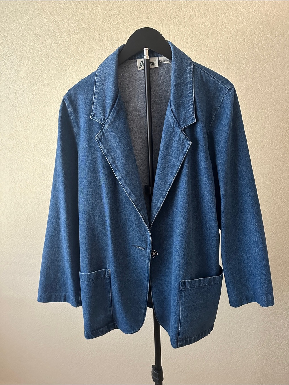 Vintage Blue Denim Blazer Chore Coat